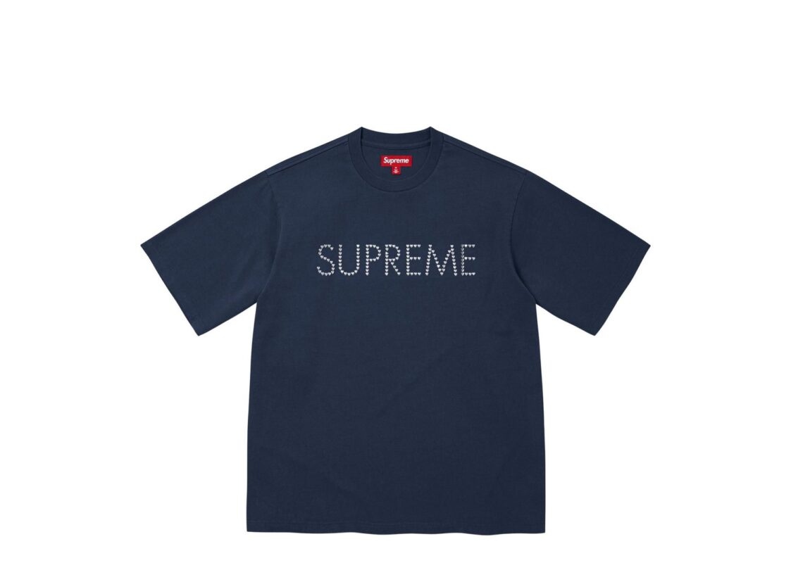 Supreme Hearts Studded Short-Sleeve Top ‘Navy’