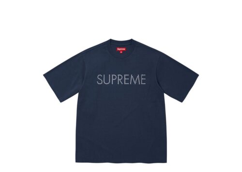 Supreme Hearts Studded Short-Sleeve Top 'Navy' - Navy - 1