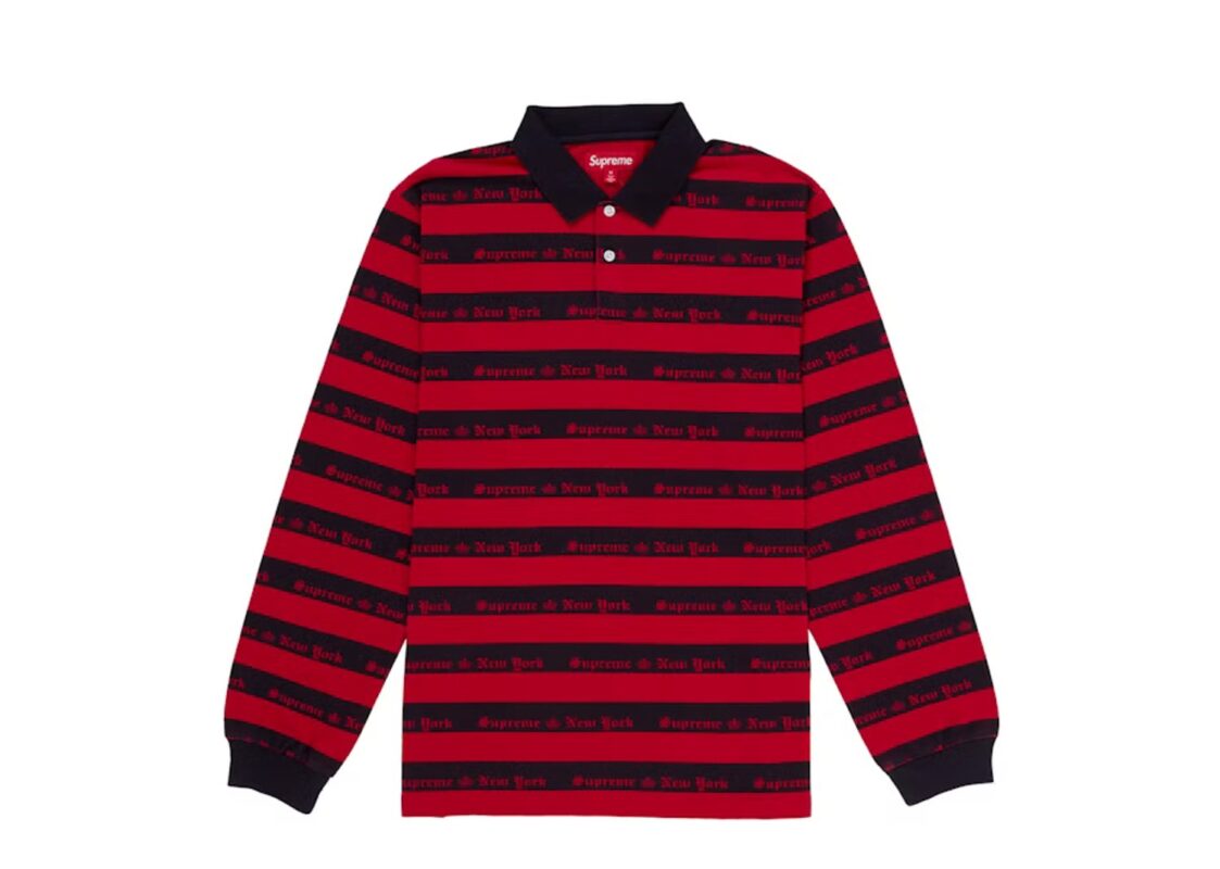 Supreme Old English Stripe Long-Sleeve Polo