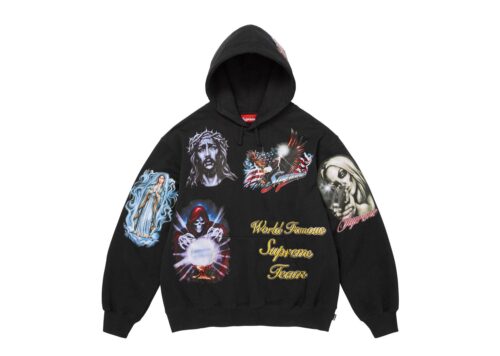Supreme Stickers Hooded Sweatshirt 'Black' - Black - 1