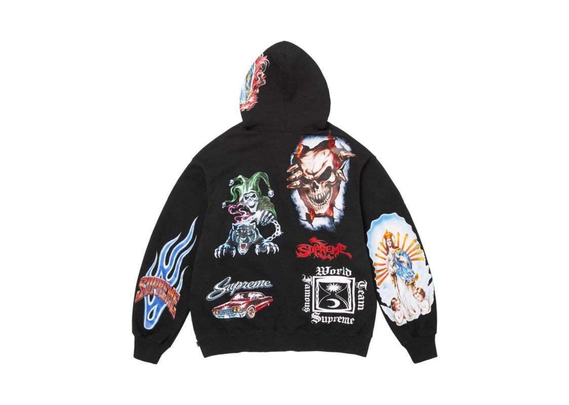 Supreme Stickers Hooded Sweatshirt ‘Black’ 2