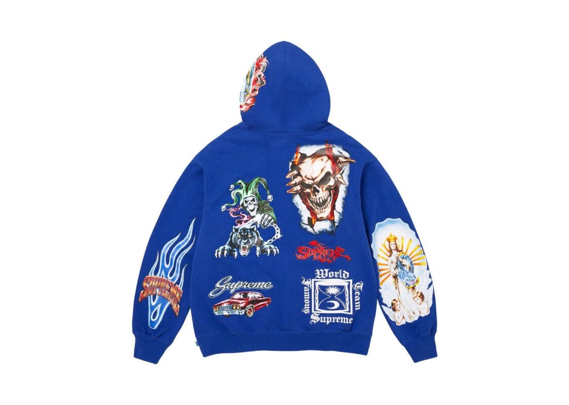 Supreme Stickers Hooded Sweatshirt ‘Royal’ 2
