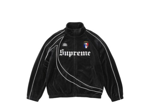 Supreme Umbro Velour Track Jacket Black - Black - 1
