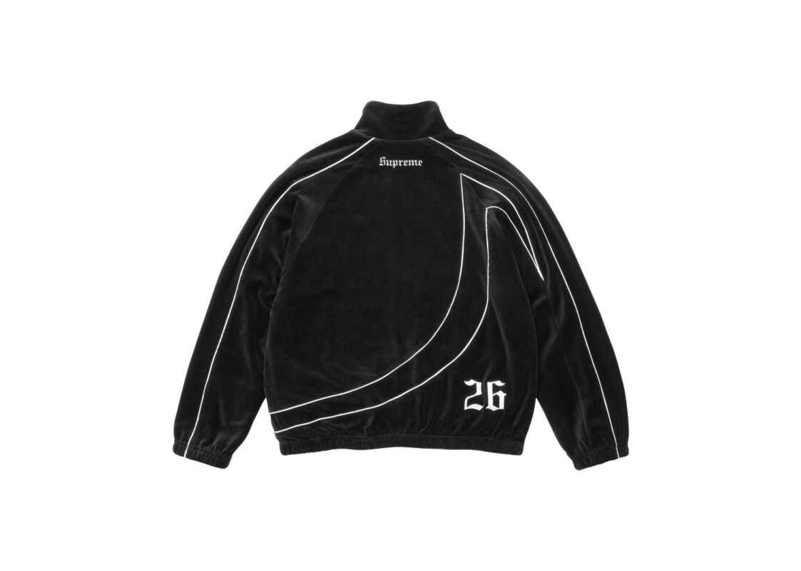 Supreme Umbro Velour Track Jacket Black 2