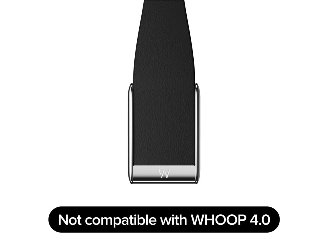 WHOOP MG LeatherLuxe Band Black with Titanium – Life 2