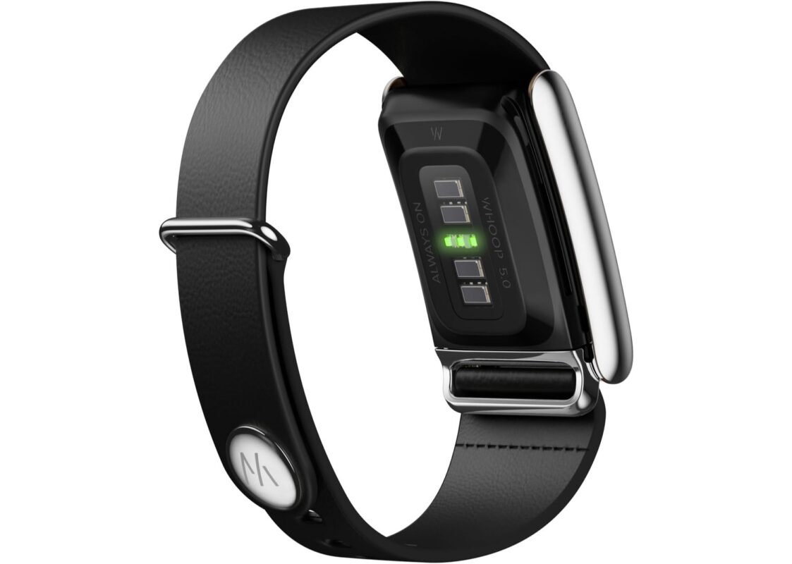 WHOOP MG LeatherLuxe Band Black with Titanium – Life 5