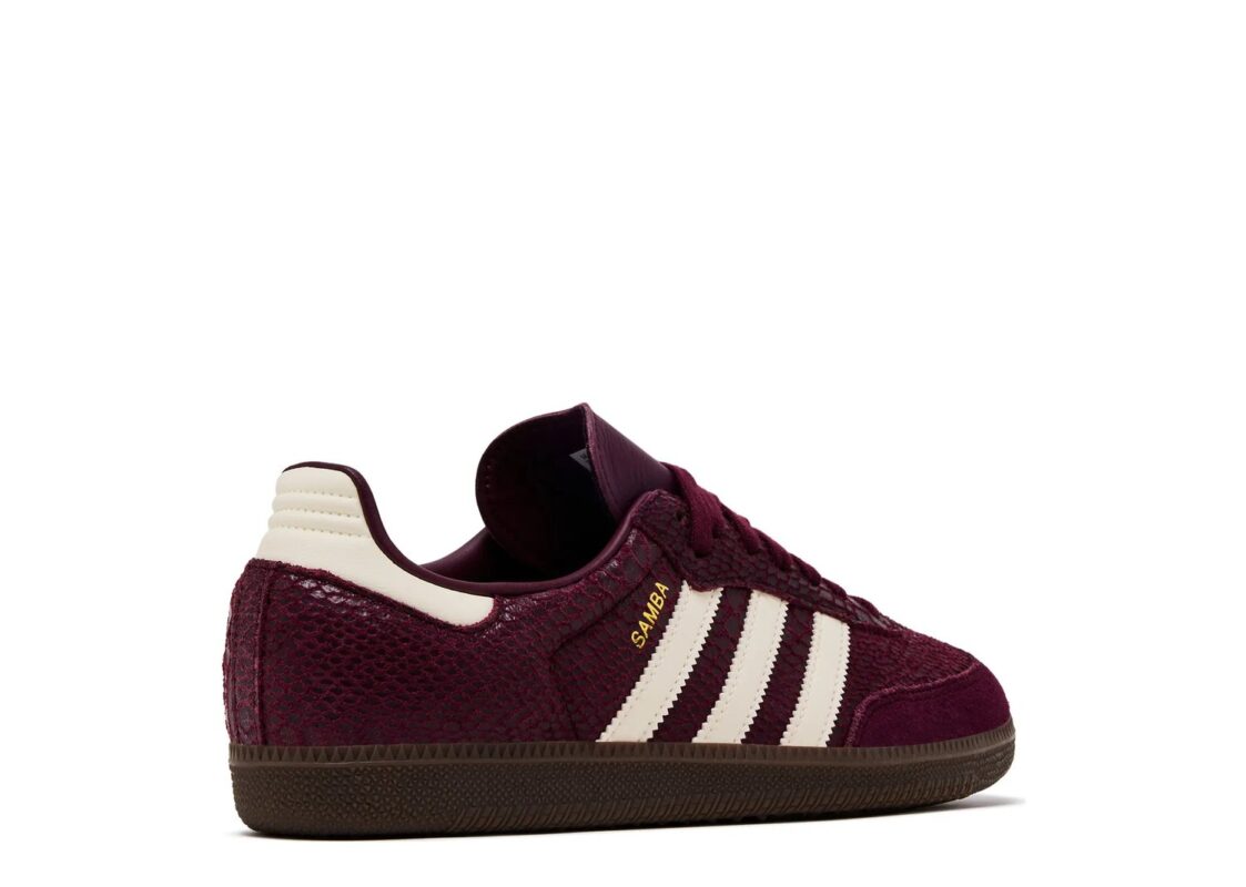 adidas Samba OG Snakeskin Maroon Cream White (Women’s) 3
