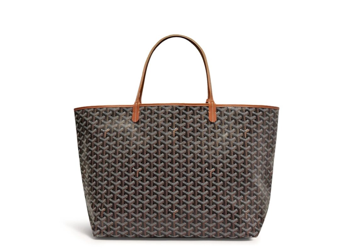 Goyard Saint Louis GM Tote Bag Black Tan 2