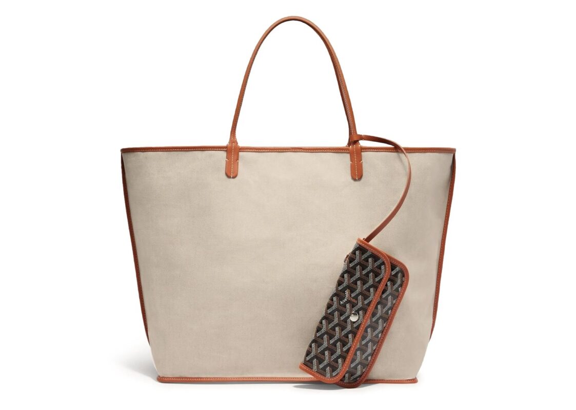 Goyard Saint Louis GM Tote Bag Black Tan 3