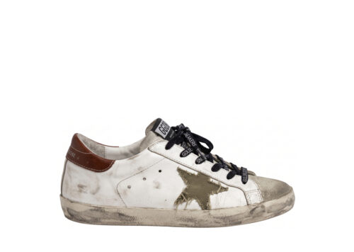 Golden Goose Ball-Star White Green Canvar Star