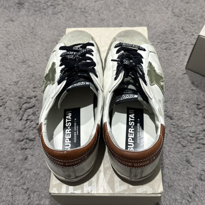 Golden Goose Ball-Star White Green Canvar Star 6