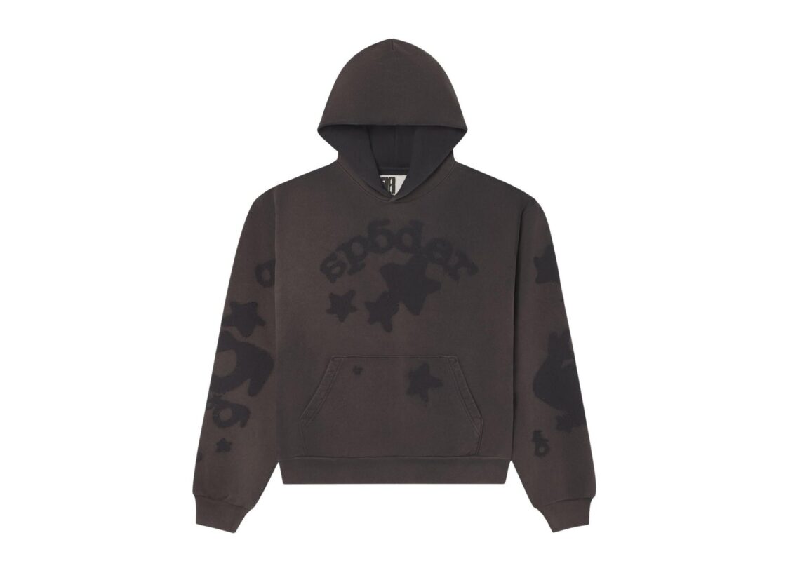 Sp5der Applique Beluga Hoodie ‘Granite’