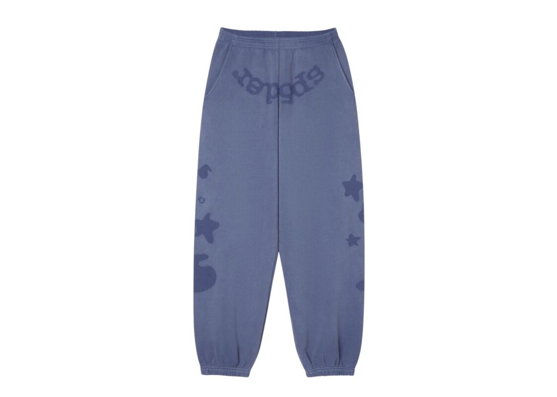 Sp5der Applique Beluga Sweatpant ‘Steel Blue’