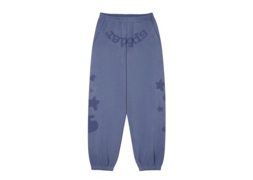 Sp5der Applique Beluga Sweatpant 'Steel Blue' - Steel Blue - 1