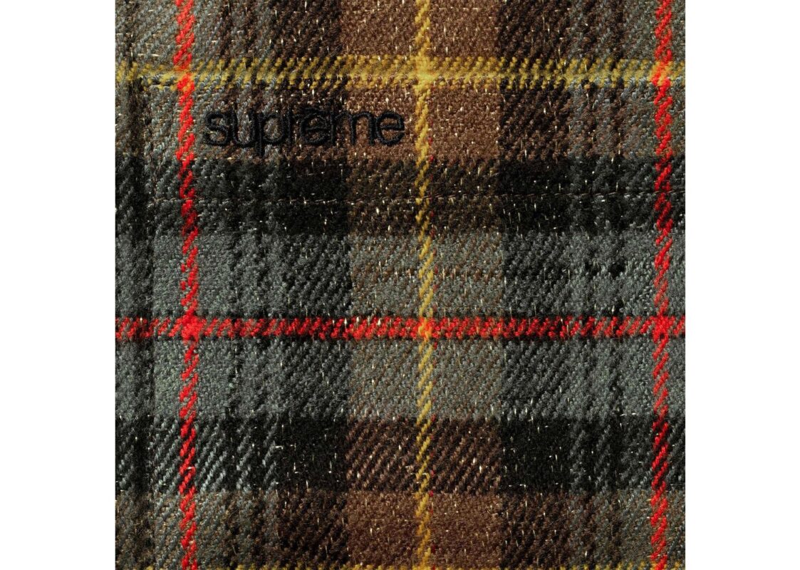 Supreme Metallic Flannel Zip Up Shirt ‘Brown’ 2