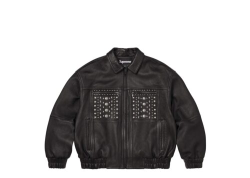 Supreme Multi Studded Leather Jacket 'Black' - Black - 1