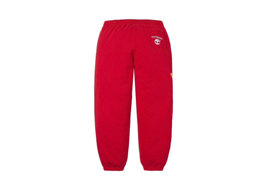 Supreme Timberland Sweatpant Red 2