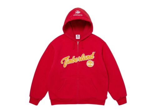 Supreme Timberland Thermal Lined Zip Up Hooded Sweatshirt Red - Red - 1