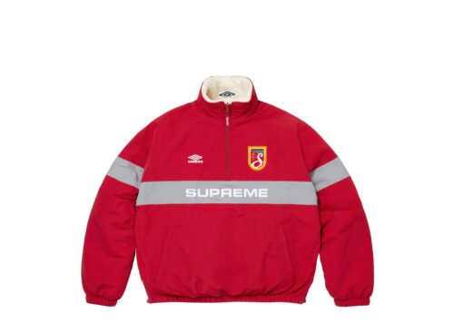 Supreme Umbro Reversible Faux Fur Pullover Red - Red - 1