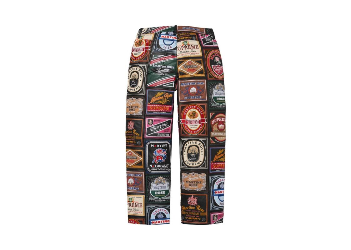 Supreme x Martine Rose Patchwork Labels Leather 5-Pocket Jean ‘Multicolor’ 2
