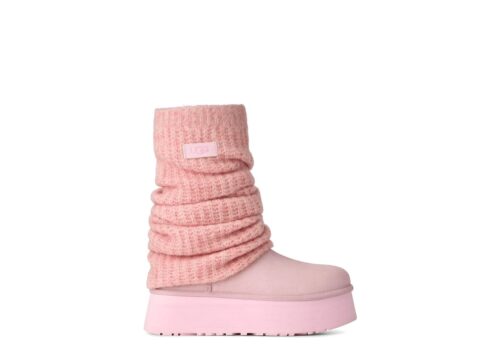 UGG Classic Mini Dipper Legwarmer Boot Ribbon Candy (W) - Pink - 1