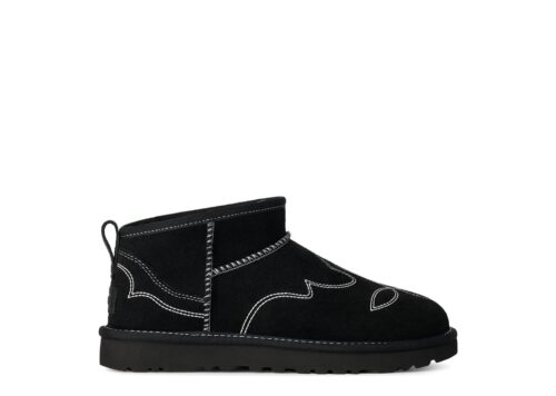UGG Classic Ultra Mini Western Boot Black (W) - Black - 1